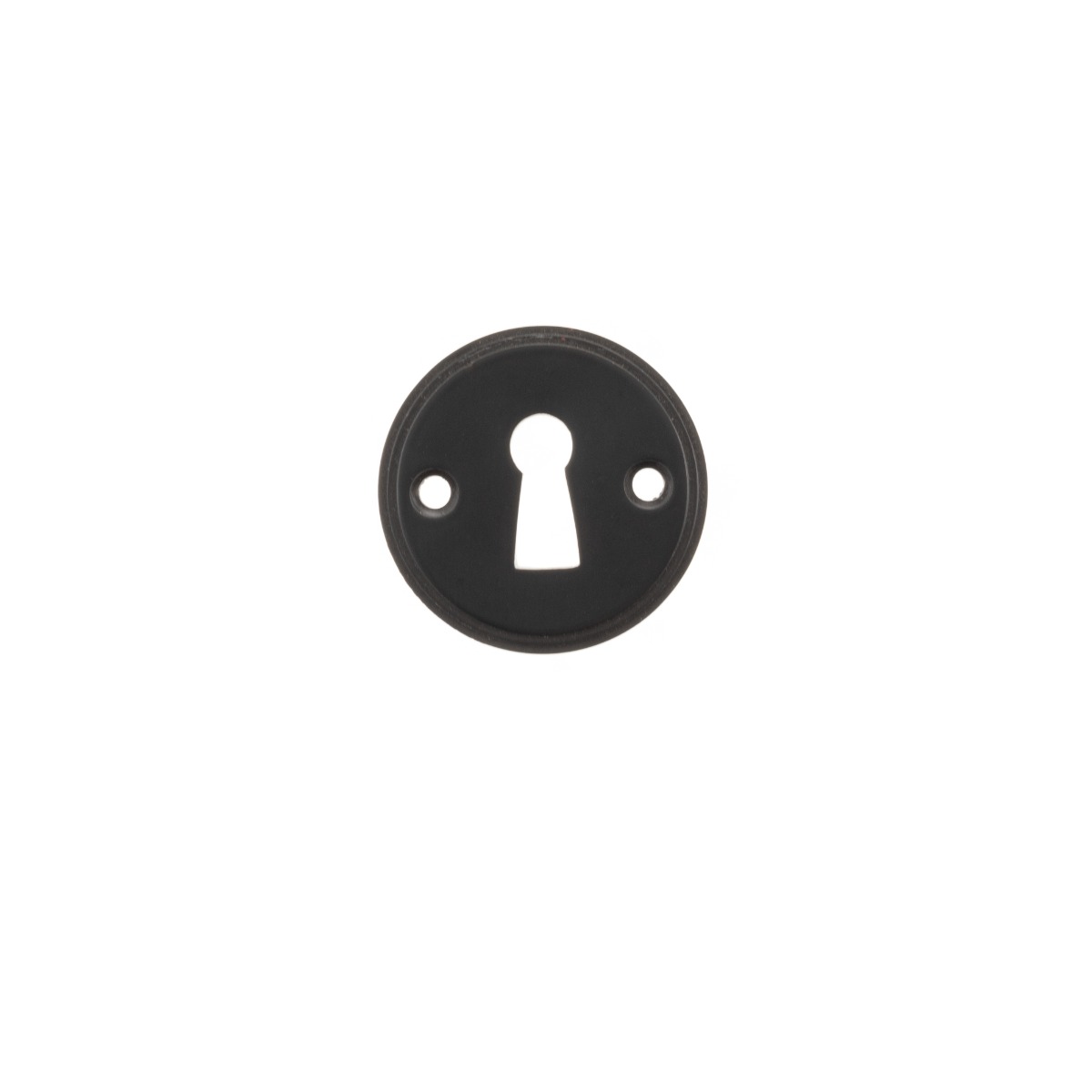 Millhouse Brass Solid Brass Open Key Hole Escutcheon - Matt Black MHRKEMB