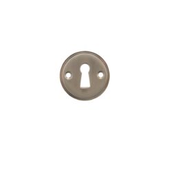 Millhouse Brass Solid Brass Open Key Hole Escutcheon - Satin Nickel MHRKESN