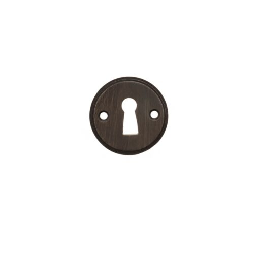 Millhouse Brass Solid Brass Open Key Hole Escutcheon - Urban Dark Bronze MHRKEUDB