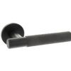 Millhouse Brass Crompton Designer Lever on 5mm Slimline Round Rose - Matt Black MHSR100MB