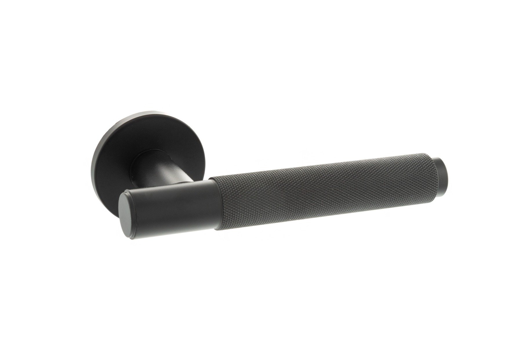 Millhouse Brass Boulton Solid Brass Stepped Mortice Knob on Concealed Fix Rose - Matt Black MH350SMKMB