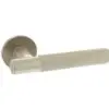 Millhouse Brass Crompton Designer Lever on 5mm Slimline Round Rose - Satin Nickel MHSR100SN