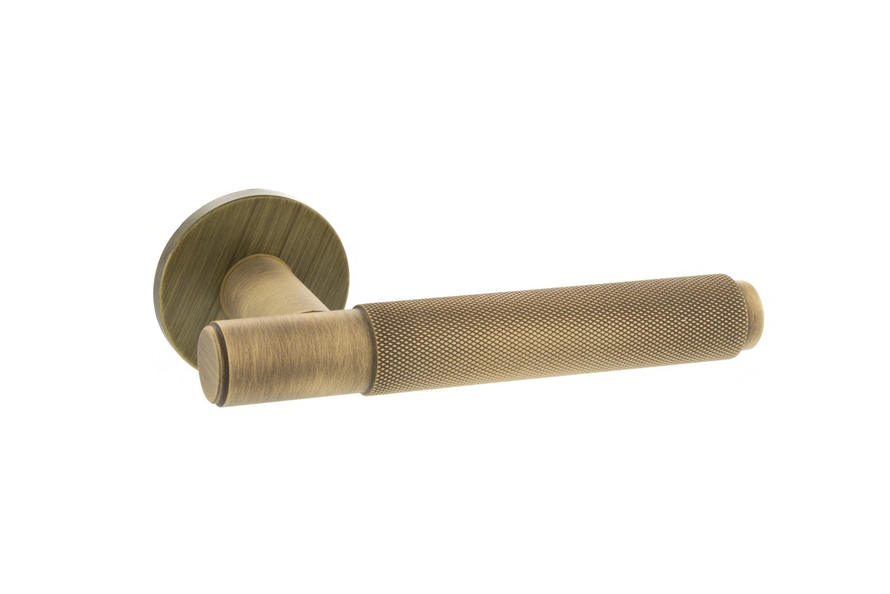 Millhouse Brass Crompton Designer Lever on 5mm Slimline Round Rose - Yester Bronze MHSR100YB