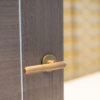 Millhouse Brass Stephenson Designer Lever on 5mm Slimline Round Rose - Matt Black MHSR250MB