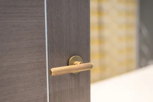 Millhouse Brass Stephenson Designer Lever on 5mm Slimline Round Rose - Matt Black MHSR250MB