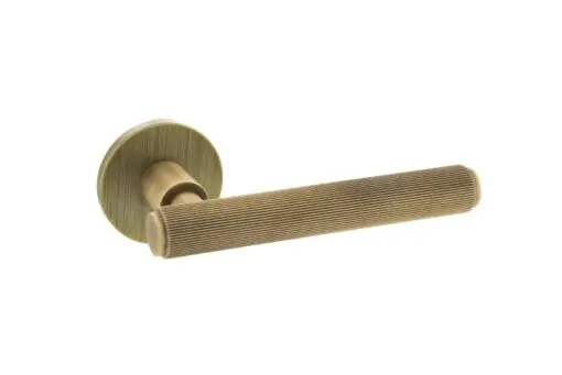 Millhouse Brass Stephenson Designer Lever on 5mm Slimline Round Rose - Yester Bronze MHSR250YB