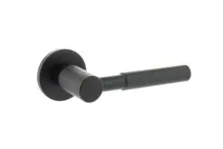 Millhouse Brass Mason Designer Lever on 5mm Slimline Round Rose - Matt Black MHSR500MB