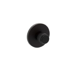 Millhouse Brass Knurled WC Turn and Release on 5mm Slimline Round Rose - Matt Black MHSRKWCMB