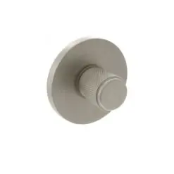 Millhouse Brass Knurled WC Turn and Release on 5mm Slimline Round Rose - Satin Nickel MHSRKWCSN