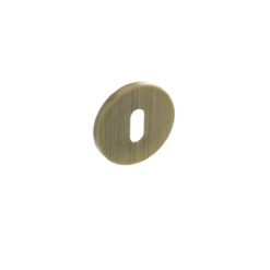 Millhouse Brass Key Escutcheon on 5mm Slimline Round Rose - Yester Bronze MHSRKYB