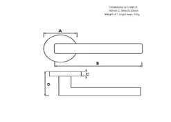 Millhouse Brass Crompton Designer Lever on 5mm Slimline Round Rose - Yester Bronze MHSR100YB