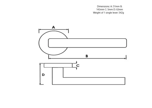 Millhouse Brass Crompton Designer Lever on 5mm Slimline Round Rose - Satin Nickel MHSR100SN