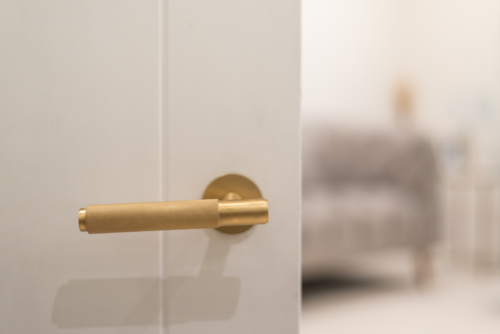 Millhouse Brass Crompton Designer Lever on 5mm Slimline Round Rose - Urban Dark Bronze MHSR100UDB