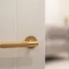 Millhouse Brass Crompton Designer Lever on 5mm Slimline Round Rose - Satin Nickel MHSR100SN