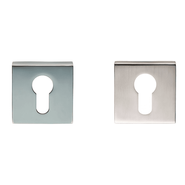 Square Euro Escutcheon – 52mm - Multiple Finishes