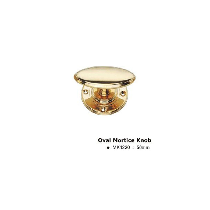 MK4220PB Oval Mortice Knob