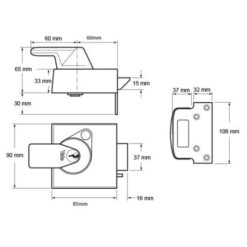 BS1 Max Security BS3621:2007 Nightlatch