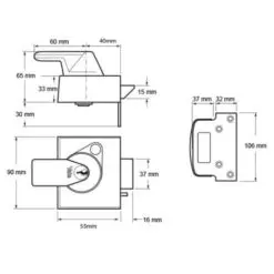 BS2 Max Security BS3621:2007 Nightlatch