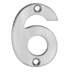 CARLISLE BRASS - NUM10106-9SSS 100 X 72 X 5MM NUMBER 6/9 - FACE FIX G304