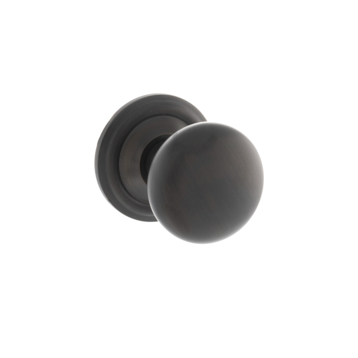 Old English Harrogate Solid Brass Mushroom Mortice Knob on Concealed Fix Rose - Urban Dark Bronze OE58MMKUDB