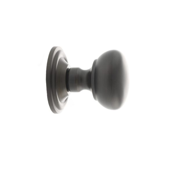 Old English Harrogate Solid Brass Mushroom Mortice Knob on Concealed Fix Rose - Urban Dark Bronze OE58MMKUDB