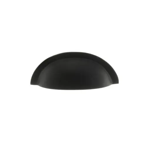 Old English Lincoln Solid Brass Victorian Knob 38mm on Concealed Fix - Matt Black OEC1238MB