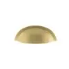 Old English Winchester Solid Brass Cabinet Cup Pull on Concealed Fix - Satin Brass OEC1176SB