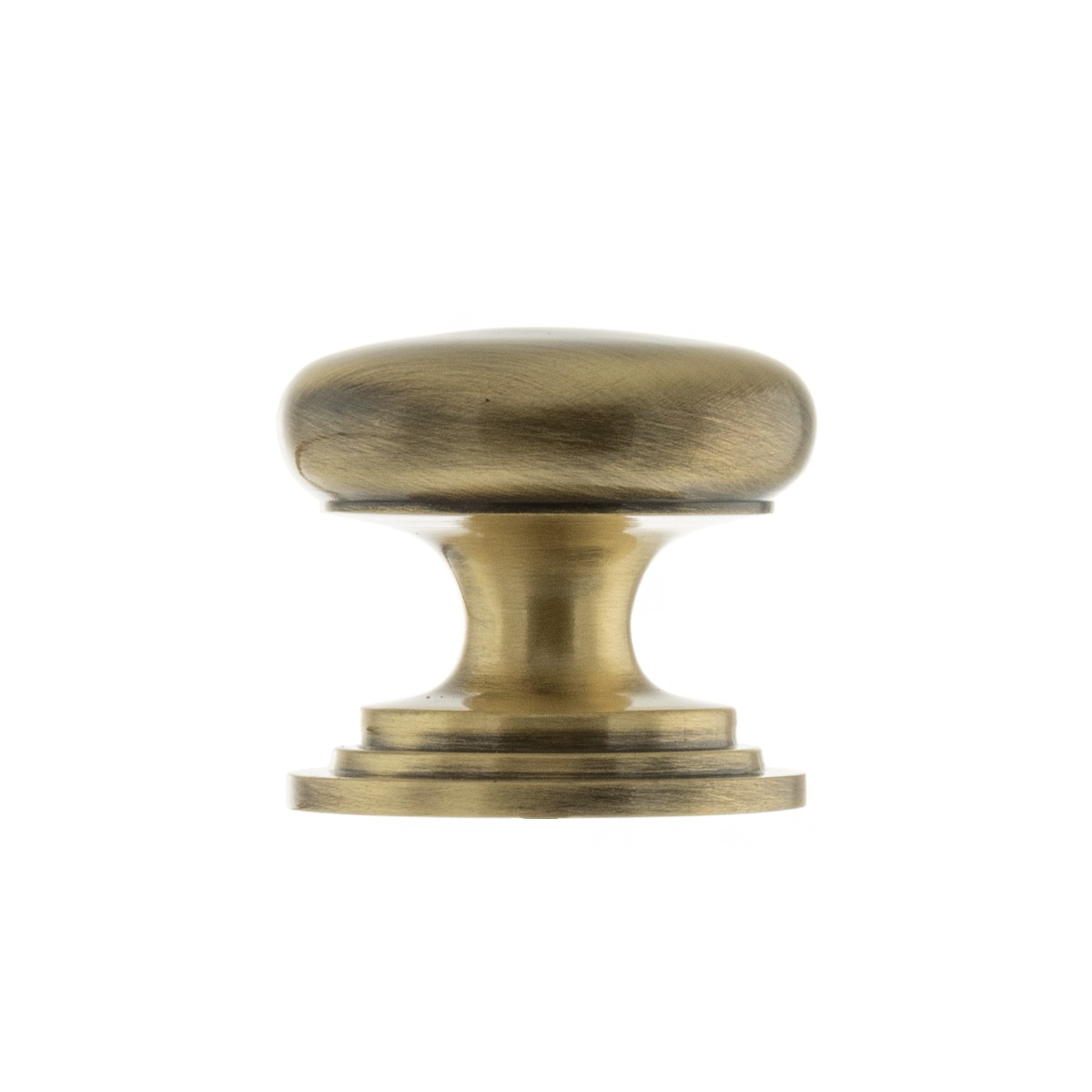 Old English Lincoln Solid Brass Victorian Knob 38mm on Concealed Fix - Antique Brass OEC1238AB