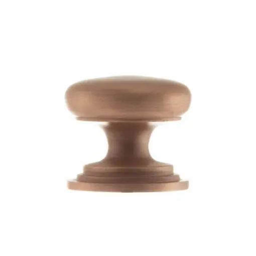 Old English Lincoln Solid Brass Victorian Knob 38mm on Concealed Fix - Urban Satin Copper OEC1238USC