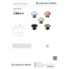 Carlisle Brass FTD524SCP Oxford Knob 32mm 32mm Polished Chrome