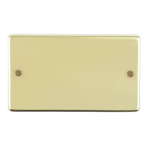 Eurolite Pb2B Double Blank Round Edge Polished Brass Plate