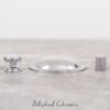 Old English Lincoln Solid Brass Victorian Knob 38mm on Concealed Fix - Polished Chrome OEC1238PC