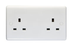 Eurolite Pl4040 Enhance White Plastic 13A 2 Gang Unswitched Socket