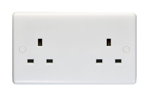Eurolite Pl4040 Enhance White Plastic 13A 2 Gang Unswitched Socket