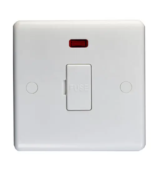 Eurolite Pl4131 Enhance White Plastic 13A Fused Spur Unit With Neon