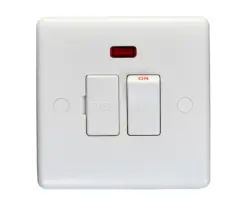 Eurolite Pl4191 Enhance White Plastic 13A Switched Fused Spur Unit With Neon