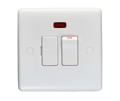 Eurolite Pl4191 Enhance White Plastic 13A Switched Fused Spur Unit With Neon