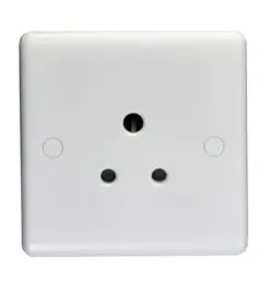 Eurolite Pl4250 Enhance White Plastic 5A Unswitched Round Pin Socket