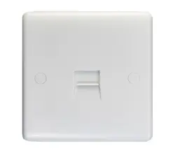 Eurolite Pl4391 Enhance White Plastic 1 Gang Tel Socket Master