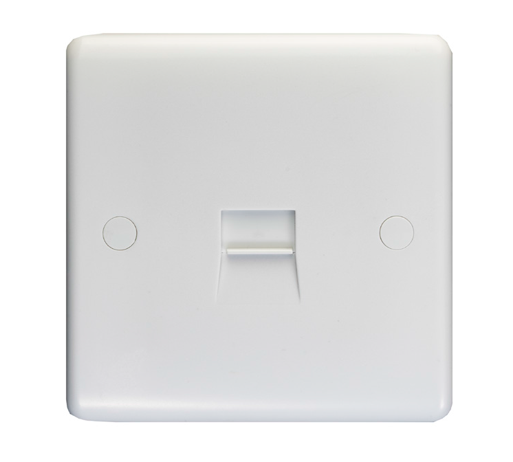 Eurolite Pl4381 Enhance White Plastic 1 Gang Tel Socket Secondary