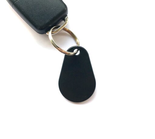 MIFARE Classic 1K Overmolded IP68 Pear Keyfob (Blank) Black