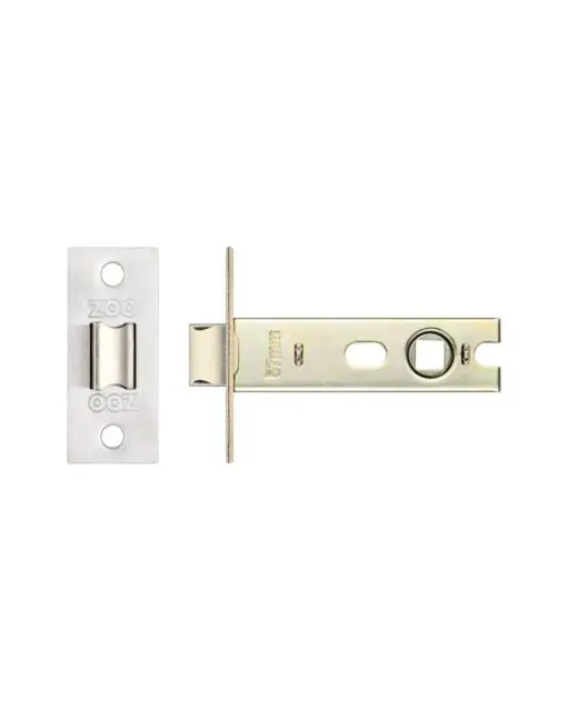 Zoo Hardware PRTL76FD-R-SSS Project Tubular Latch 76mm - UKCA/CE, Radius Forend, Satin Stainless Steel