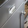 Alexander And Wilks Quantock Cup Pull Handle 96mm C/C Satin Chrome AW905SC