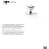 Alexander And Wilks Quantock Cupboard Knob 34Mm On Square Backplate Matt Black AW826-34-BL