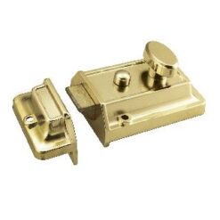 CARLISLE BRASS - RCN8160EB-BP RIM CYLINDER NIGHTLATCH TRADITIONAL STYLE ( 60MM ) C/W BRASS CYLINDER