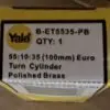 Yale 6 Pin Thumb Turn Euro Cylinder Door Lock 60/40mm (100mm) B-ET5535-PB