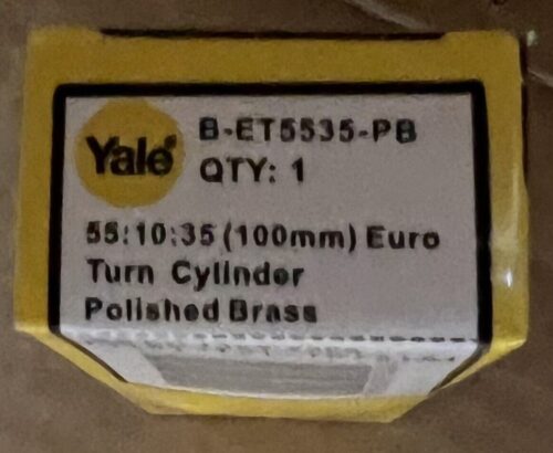 Yale 6 Pin Thumb Turn Euro Cylinder Door Lock 60/40mm (100mm) B-ET5535-PB