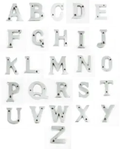Door Letters (A-Z) - 50mm - Polished Chrome