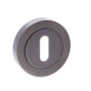 STATUS Key Escutcheon on Round Rose - Black Nickel