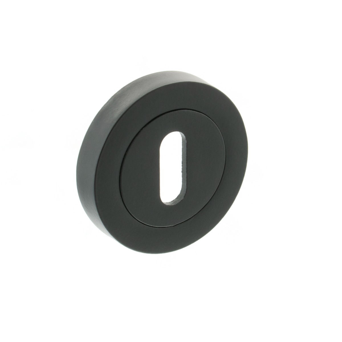 STATUS Key Escutcheon on Round Rose - Matt Black S2ESCKRMB